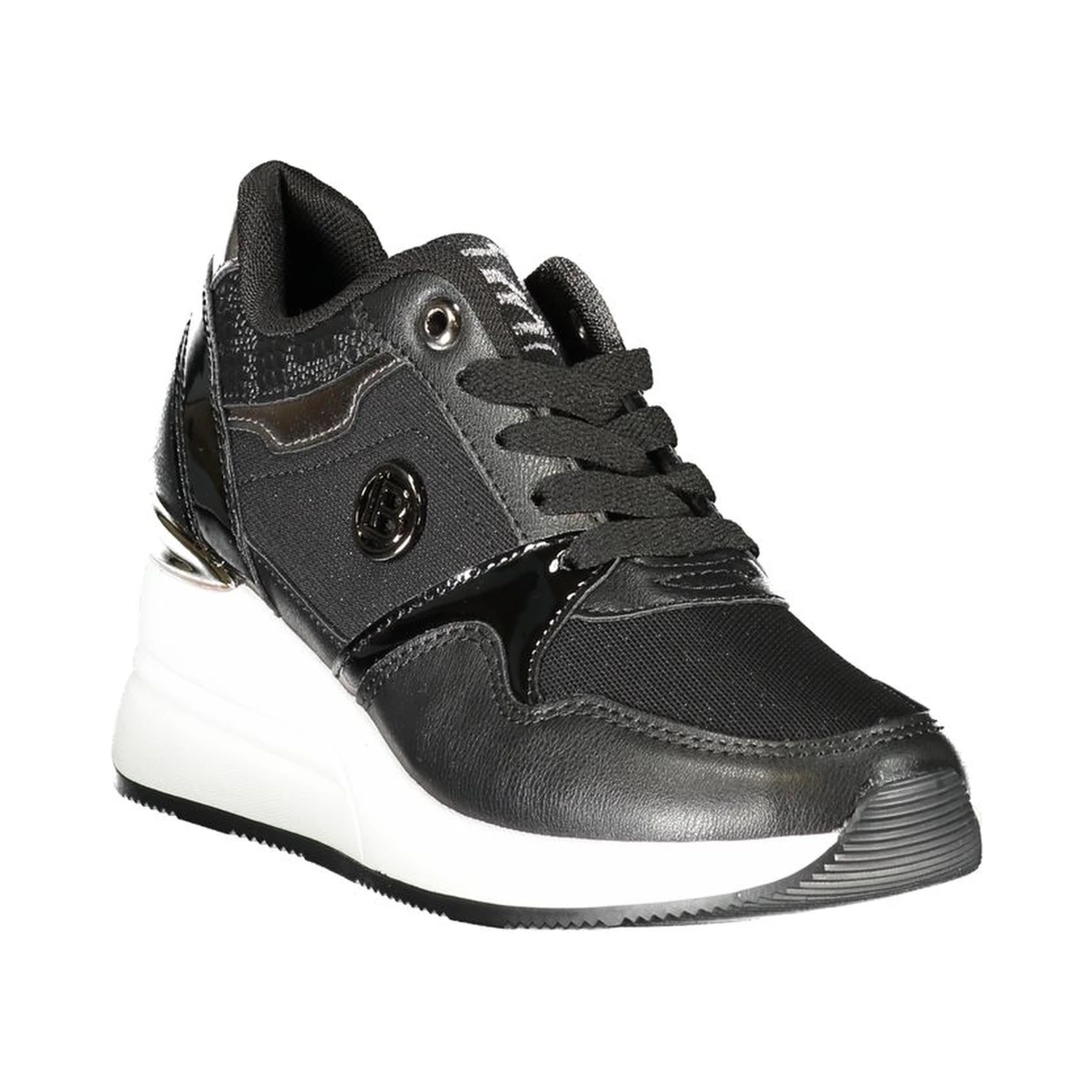 Black Polyester Sneaker