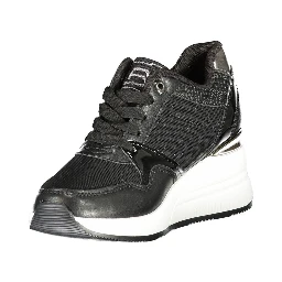 Black Polyester Sneaker