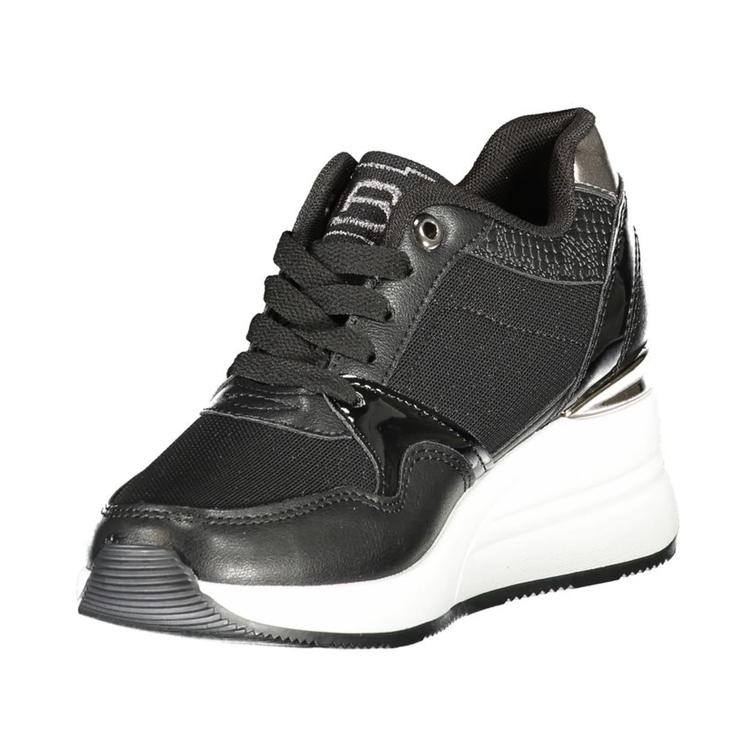 Black Polyester Sneaker