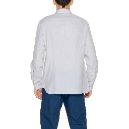 Beige Linen Dress Shirt