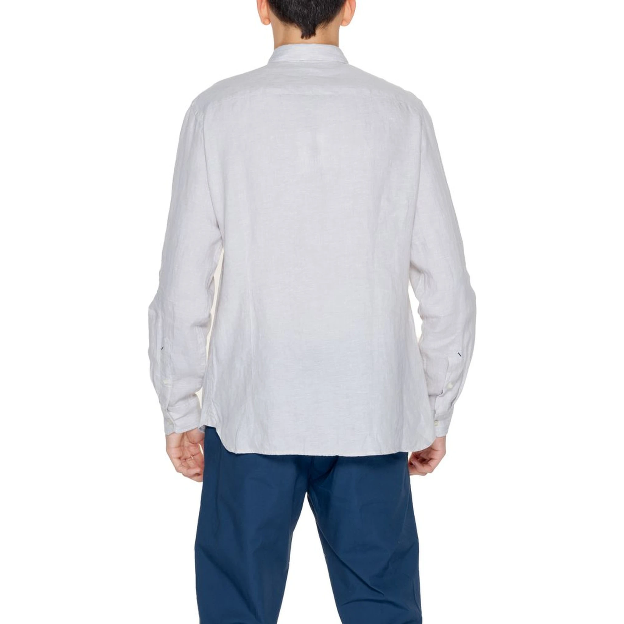 Beige Linen Dress Shirt