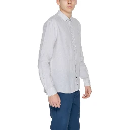 Beige Linen Dress Shirt