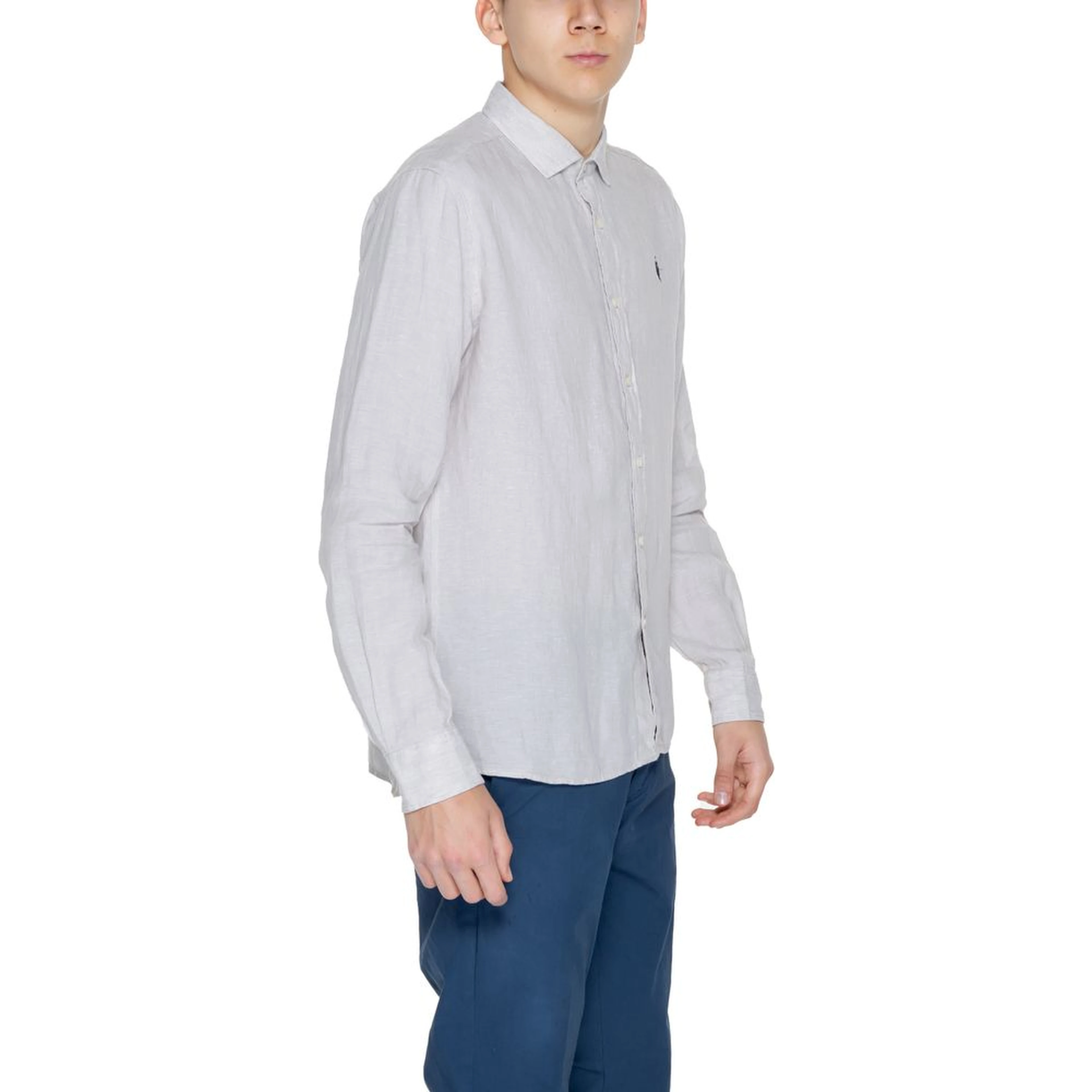 Beige Linen Dress Shirt
