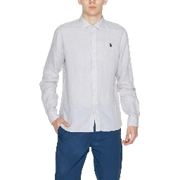 Beige Linen Dress Shirt