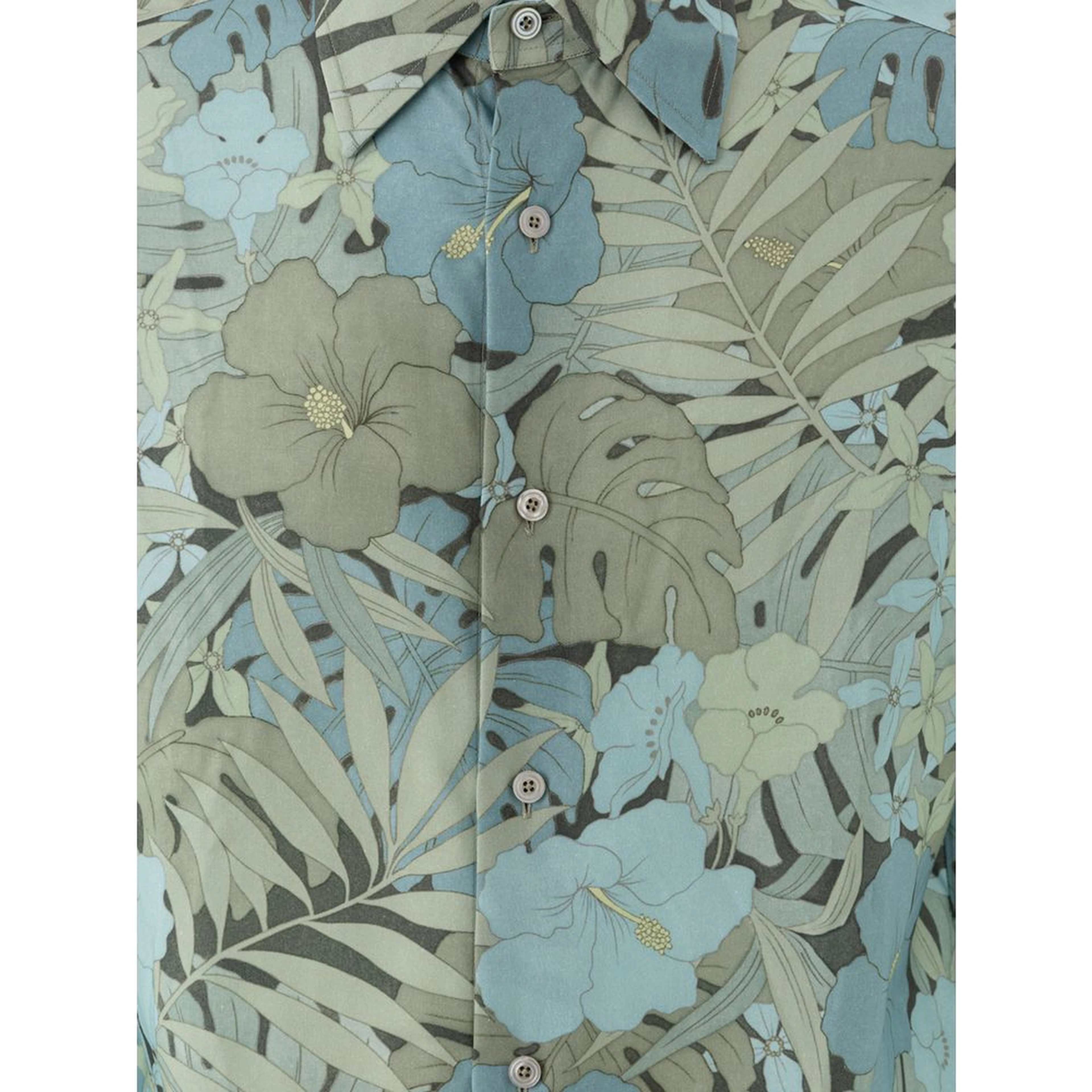 Blue Lyocell Pattern Shirt