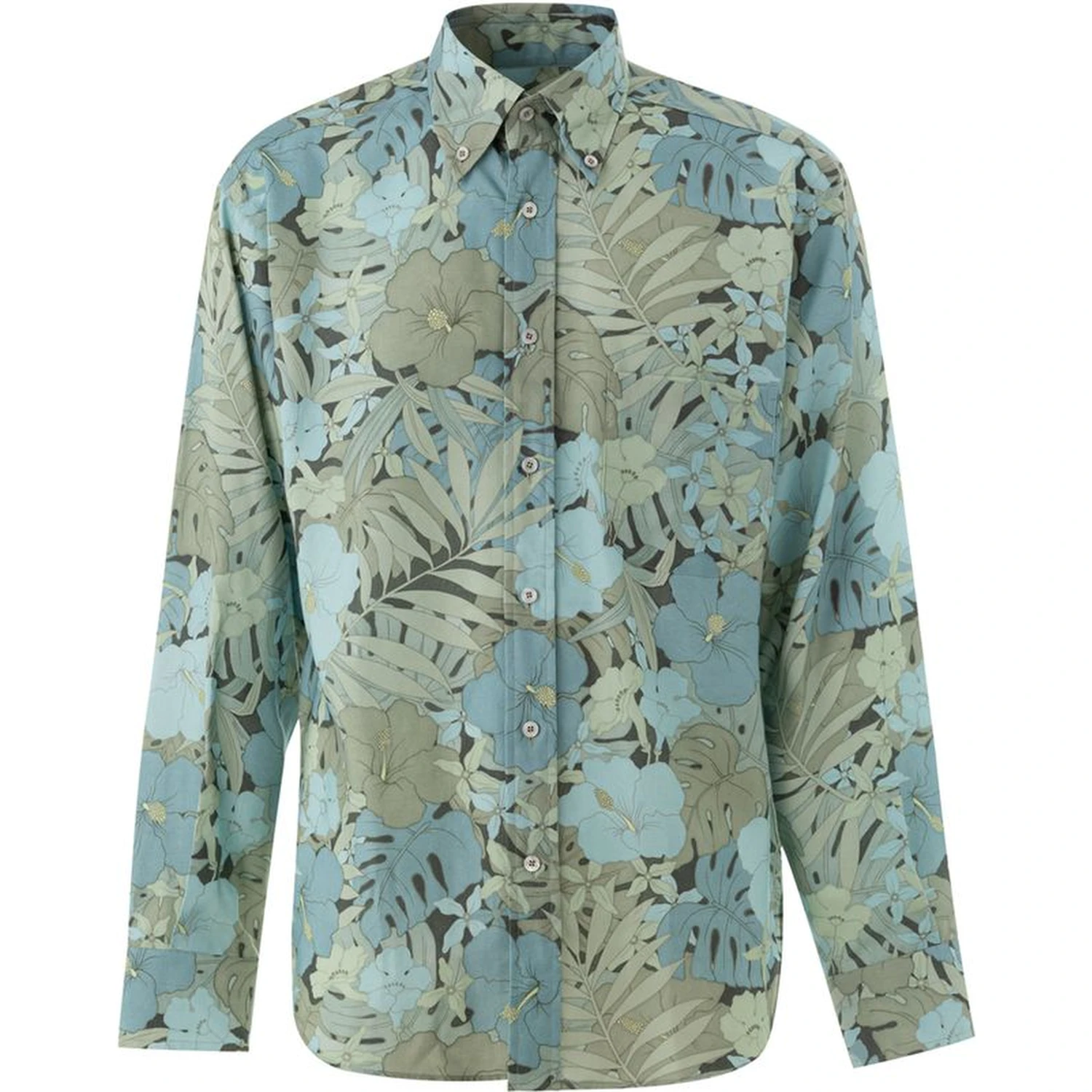 Floral Print Shirt In Blue