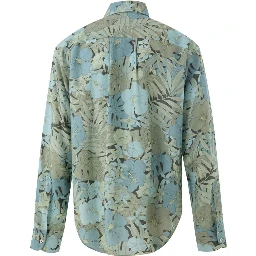 Floral Print Shirt In Blue