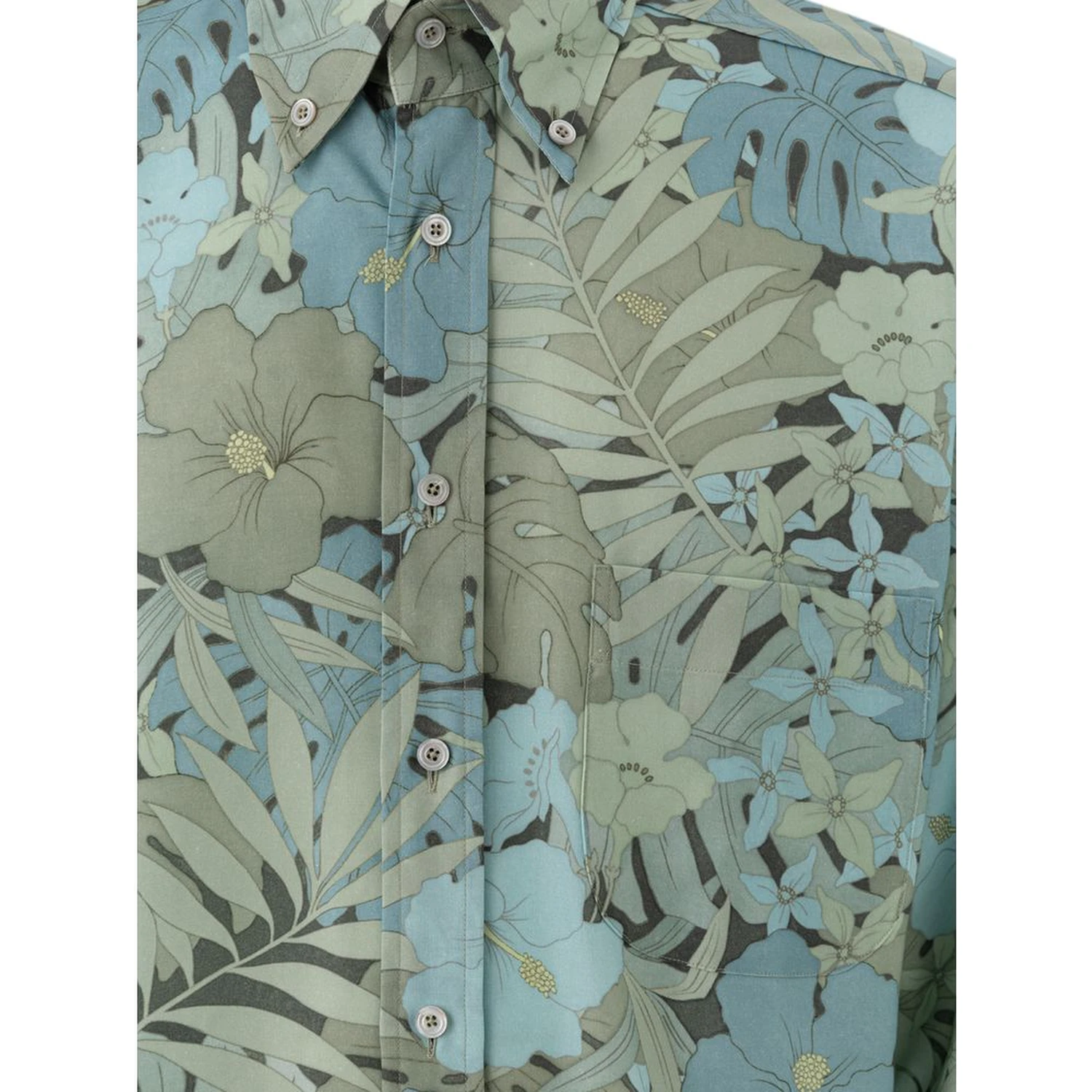 Floral Print Shirt In Blue