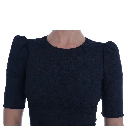 Black Blue Flare Mini Dress