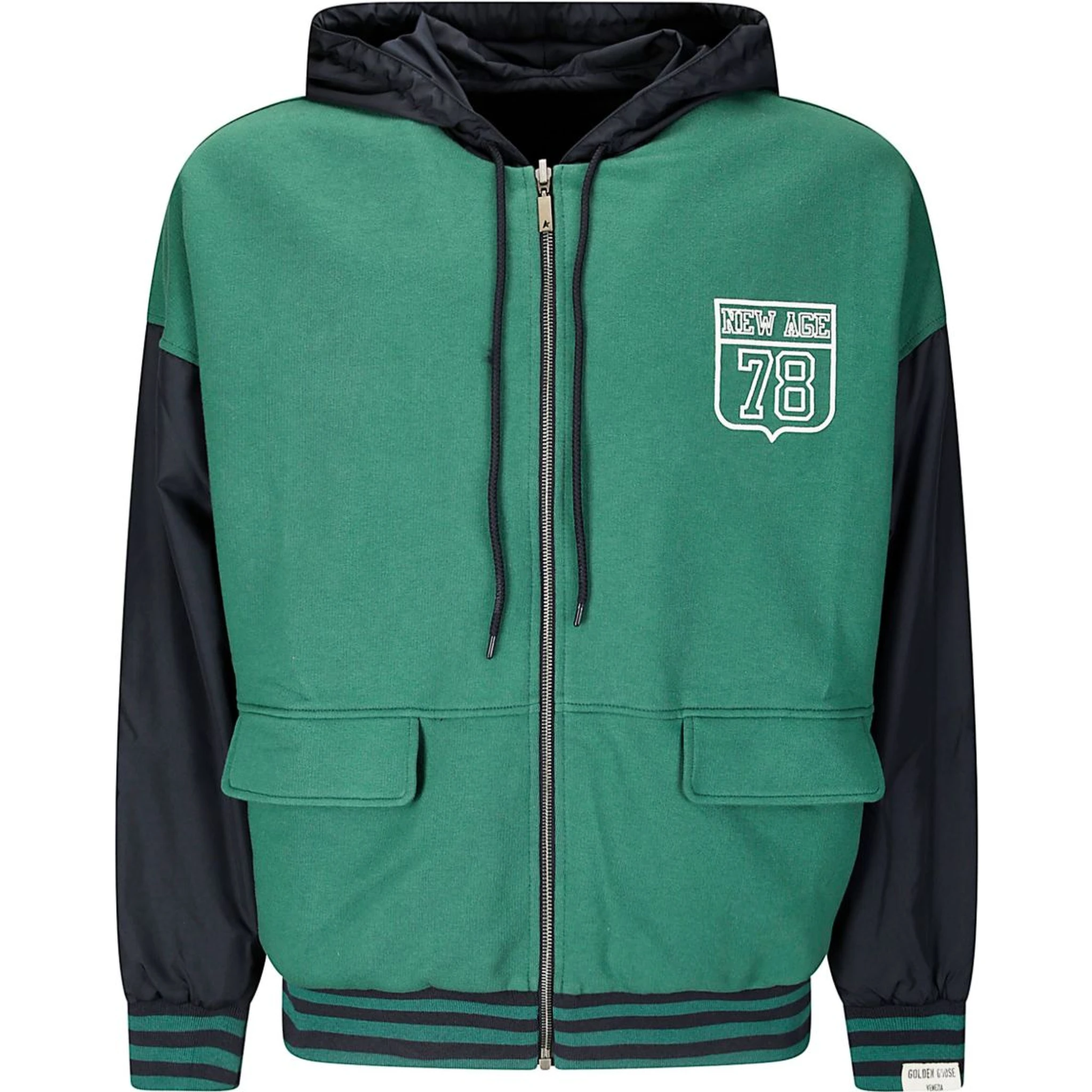 Men's Organic Cotton Reversbile Hoodie In Green
