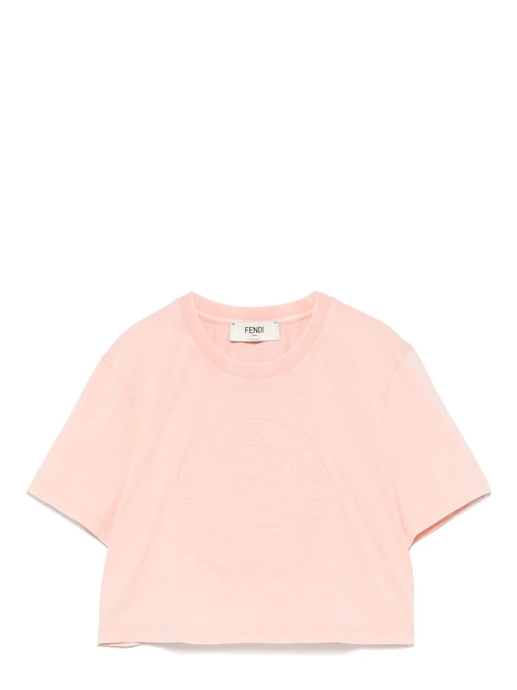 Cropped T-shirt In Pink