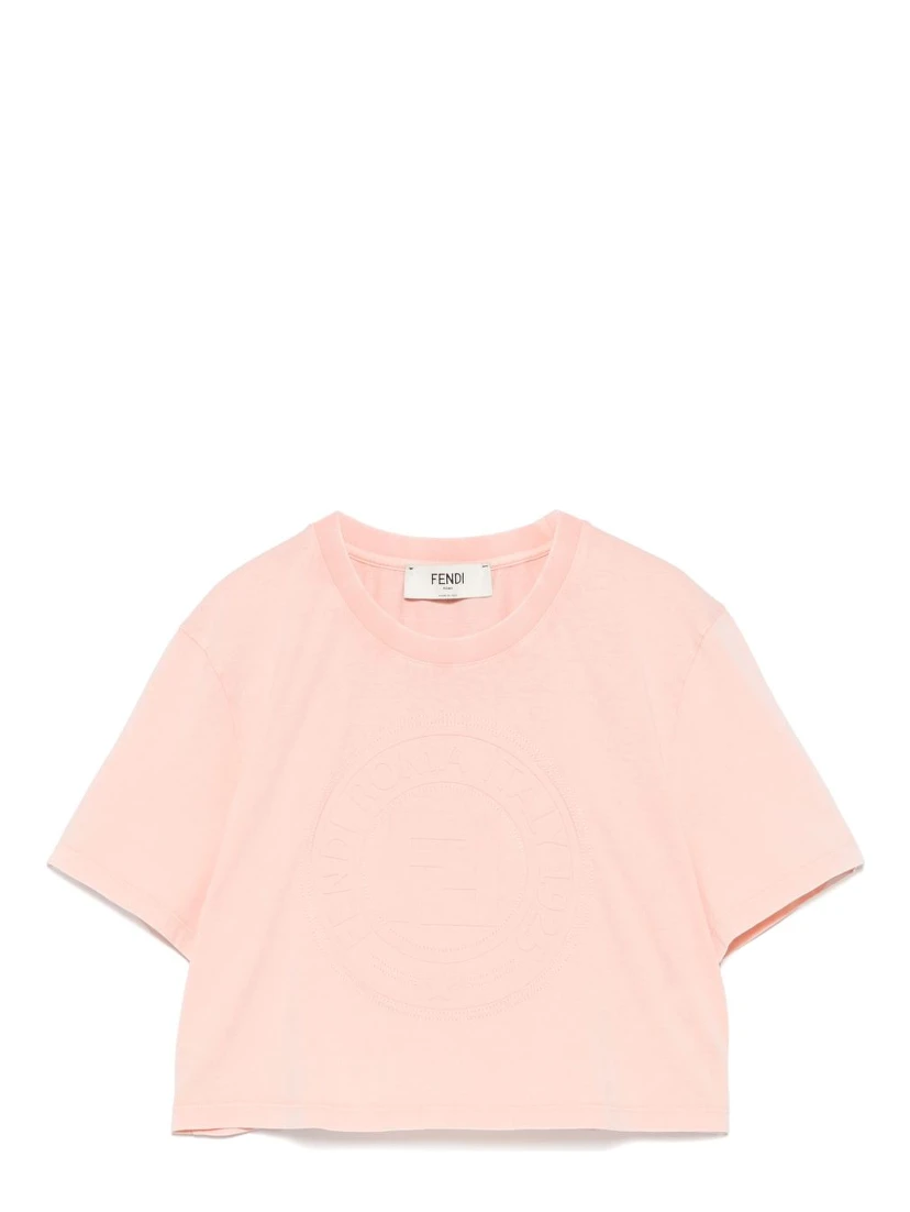 Cropped T-shirt In Pink