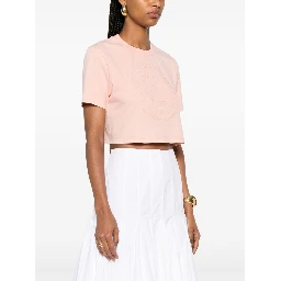 Cropped T-shirt In Pink