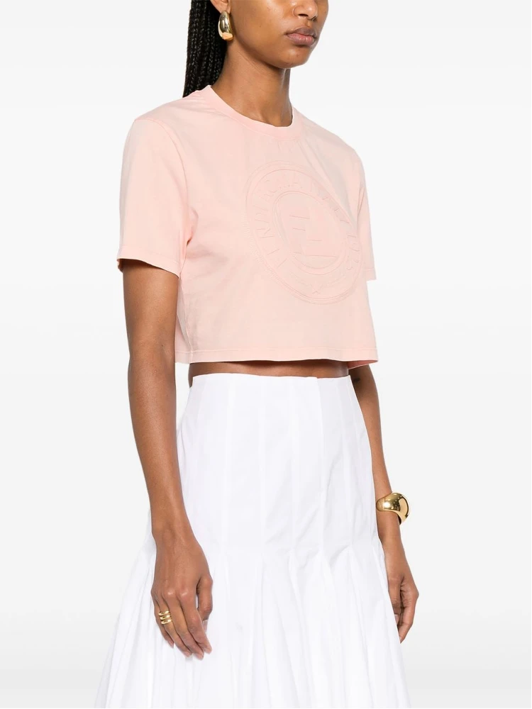 Cropped T-shirt In Pink alternative
