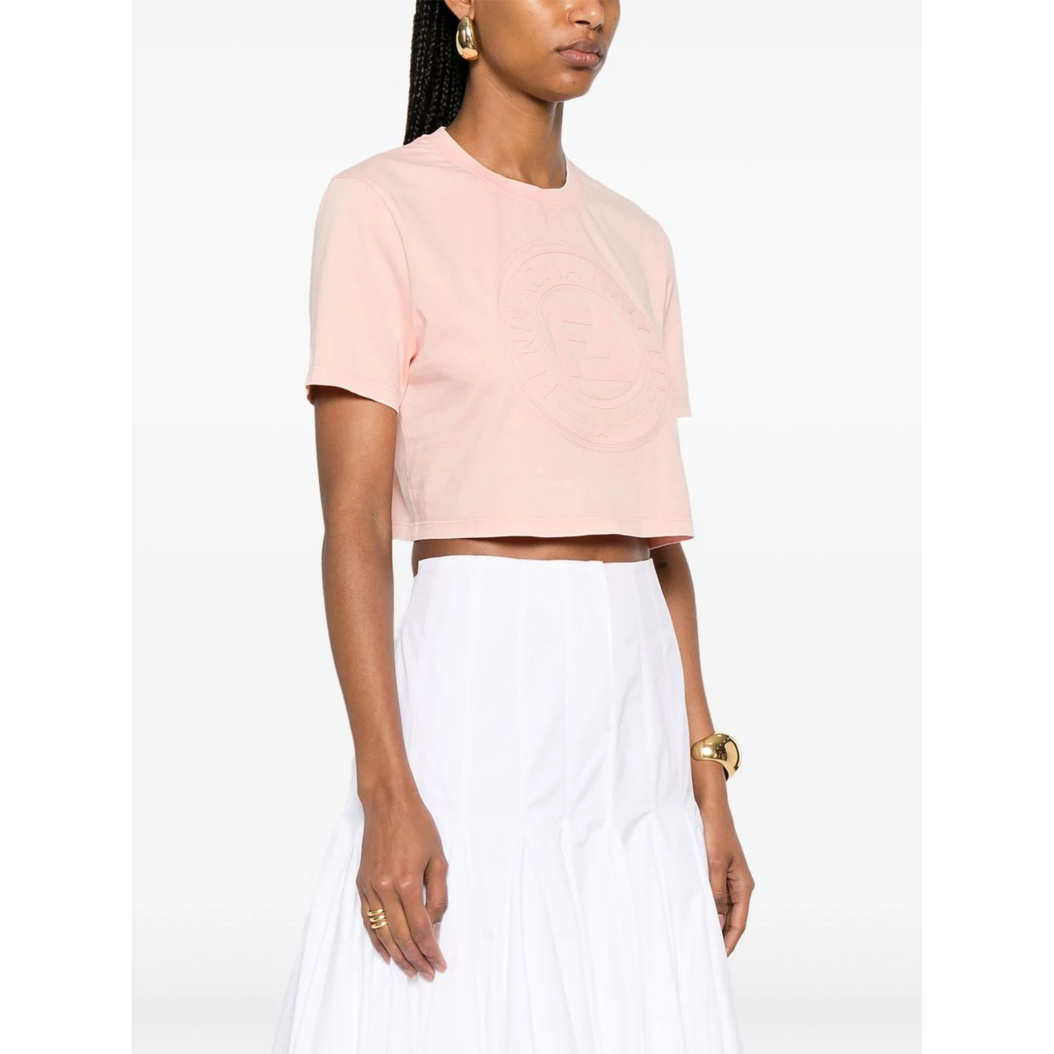 Cropped T-shirt In Pink