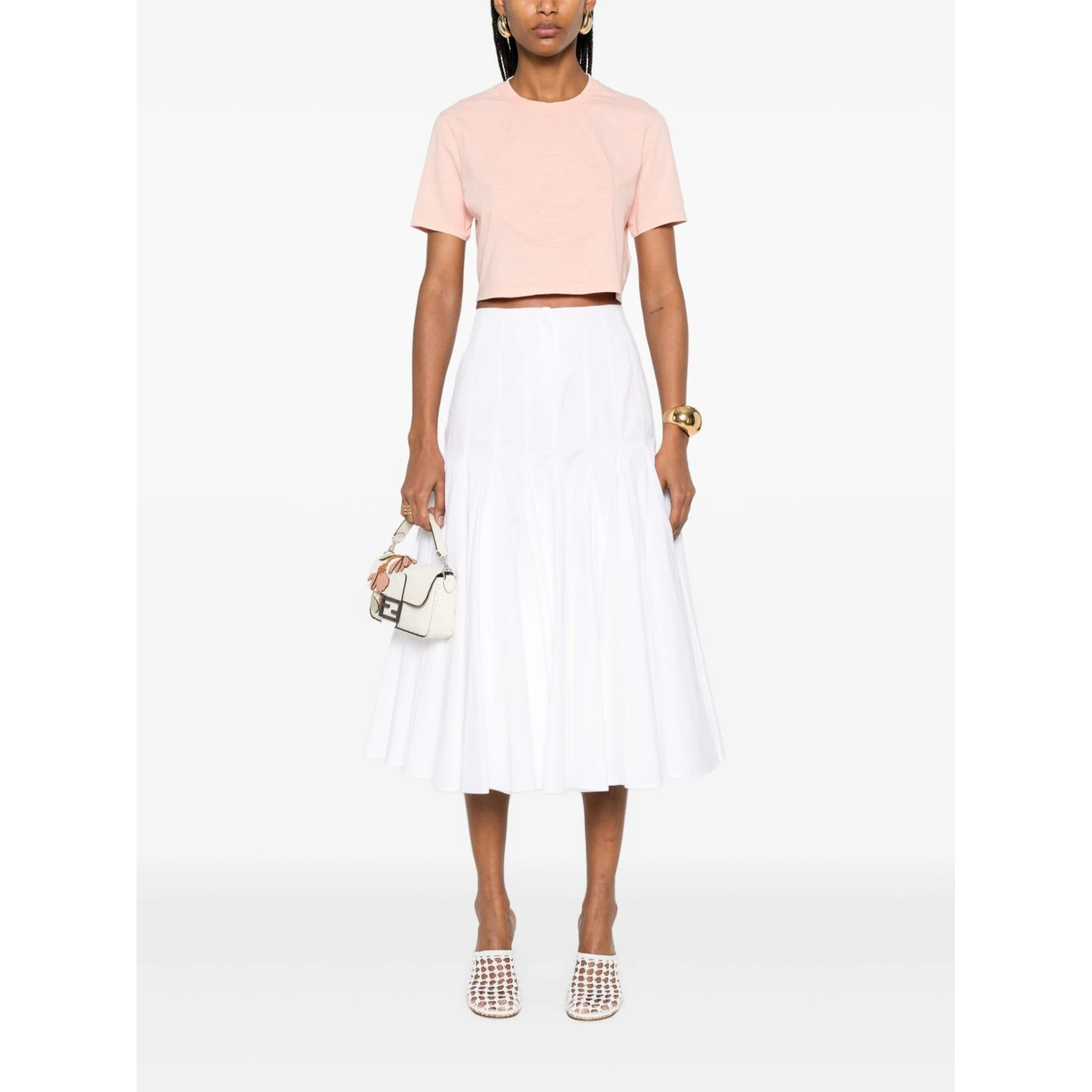 Cropped T-shirt In Pink