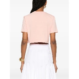 Cropped T-shirt In Pink