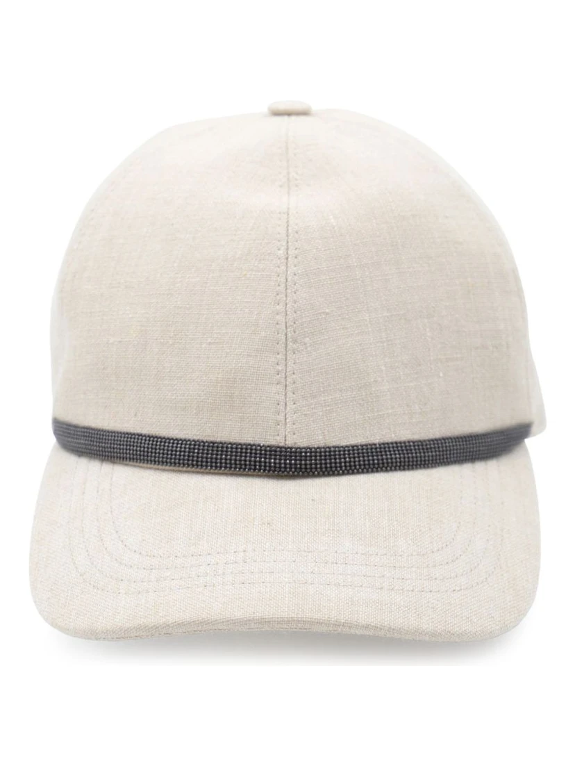 Curved Brim Panelled Textured Top Button Hat In Gray