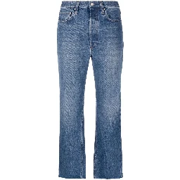cropped straight-leg jeans