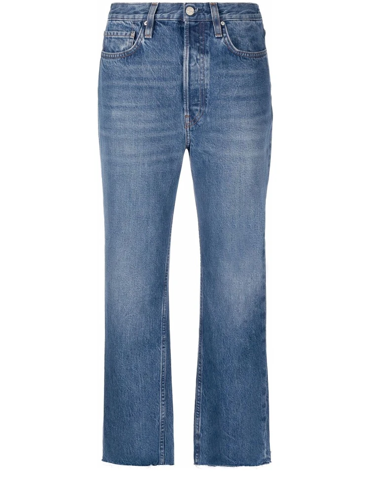 cropped straight-leg jeans