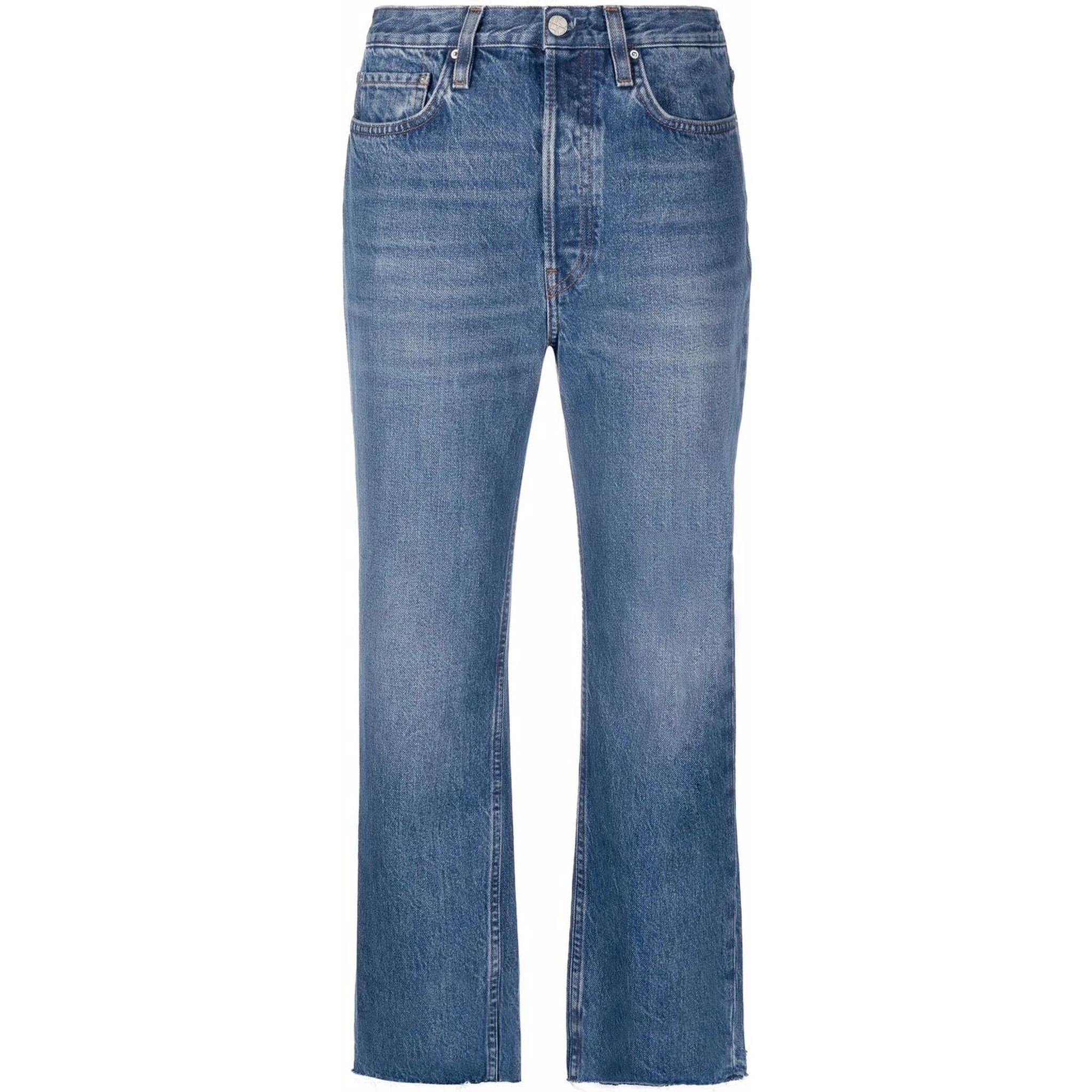 cropped straight-leg jeans