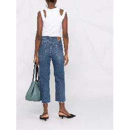 cropped straight-leg jeans
