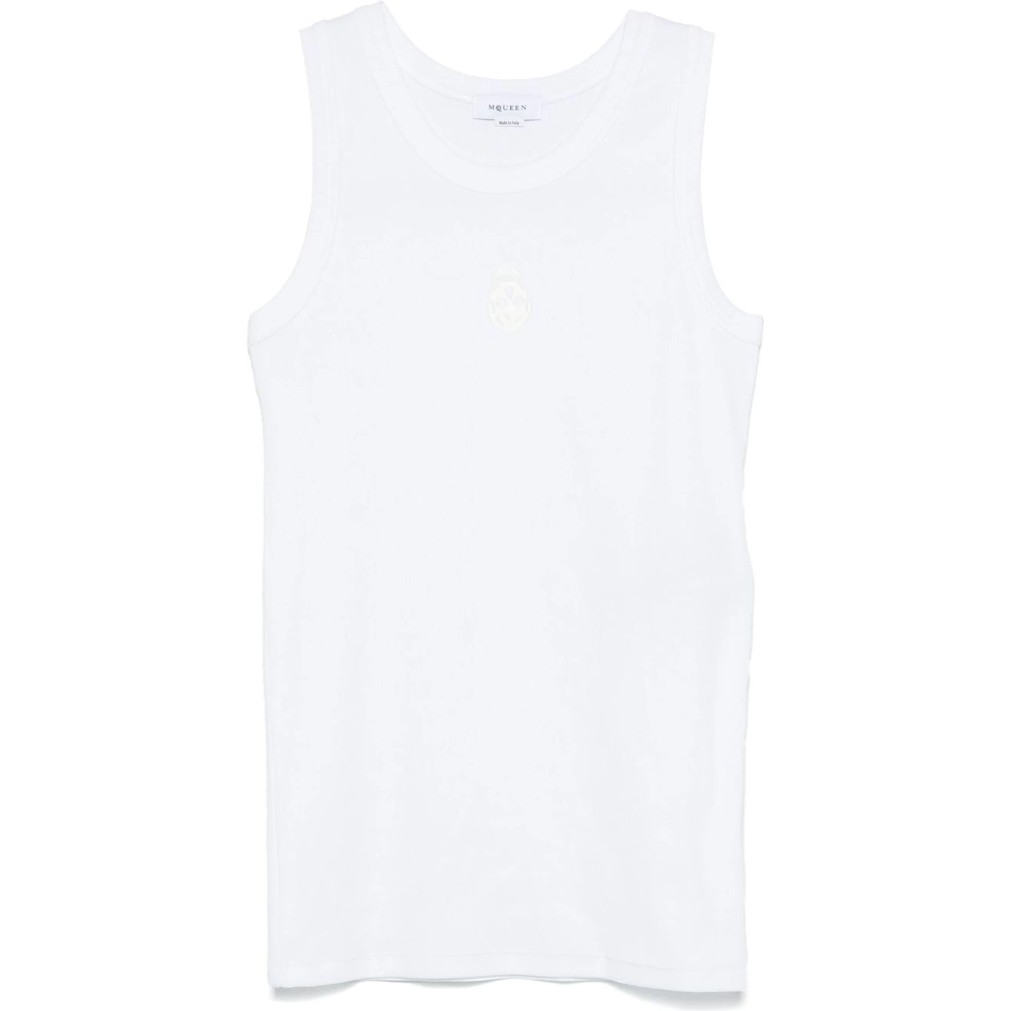 Skull-embroidered tank top