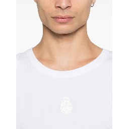 Skull-embroidered tank top