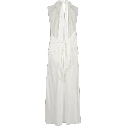 فستان بدون أكمام بياقة واسعة