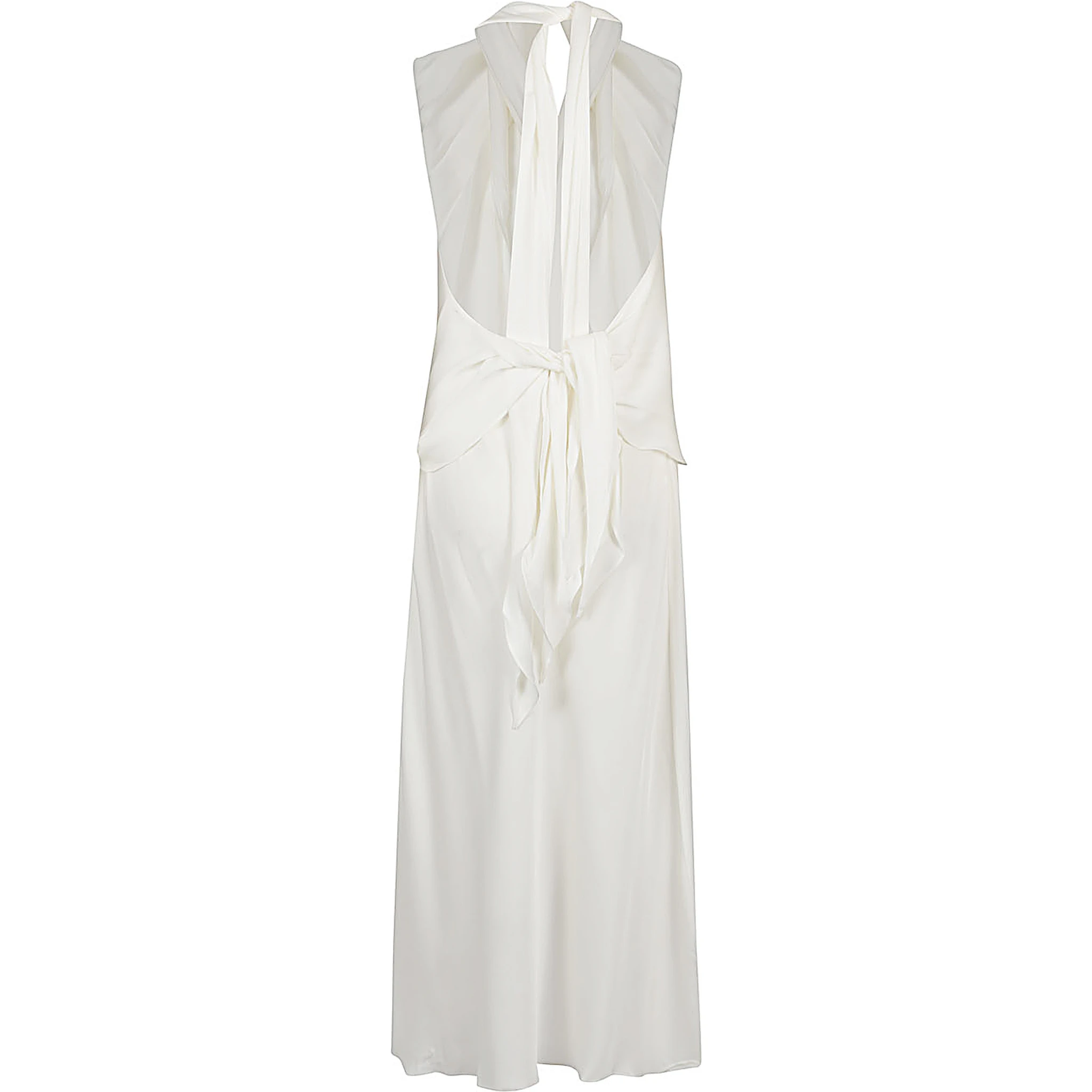 فستان بدون أكمام بياقة واسعة