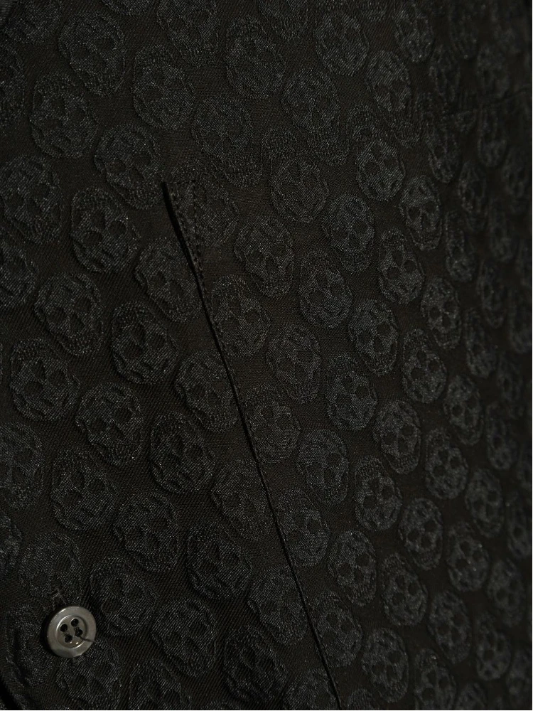 Patterned Shirt With Pocket And Short Sleeves In Black alternative