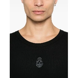 Logo Detail Jersey Tank Top In Black