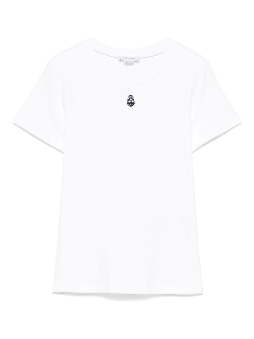 Skull Embroidered T-Shirt