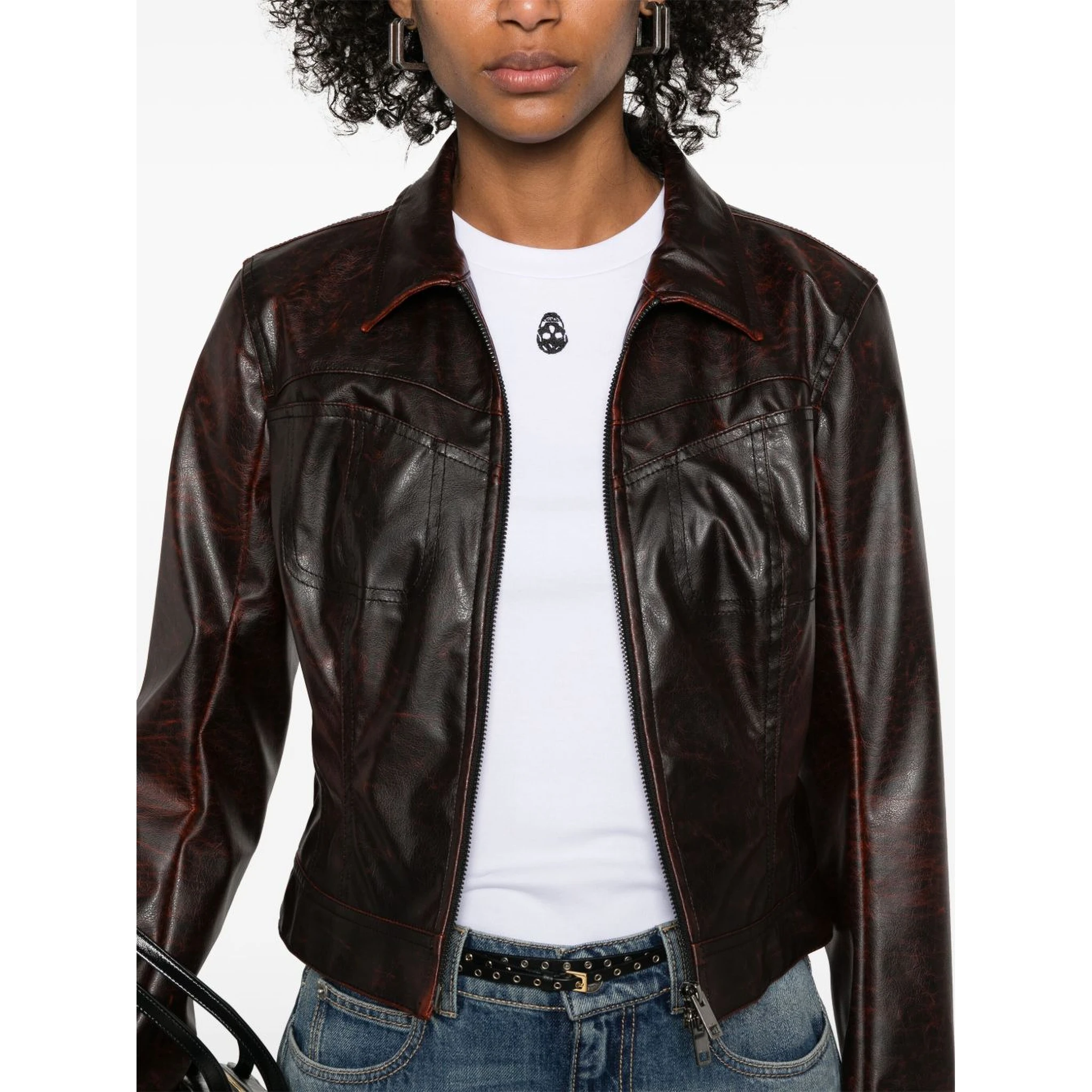 Skull Embroidered T-Shirt