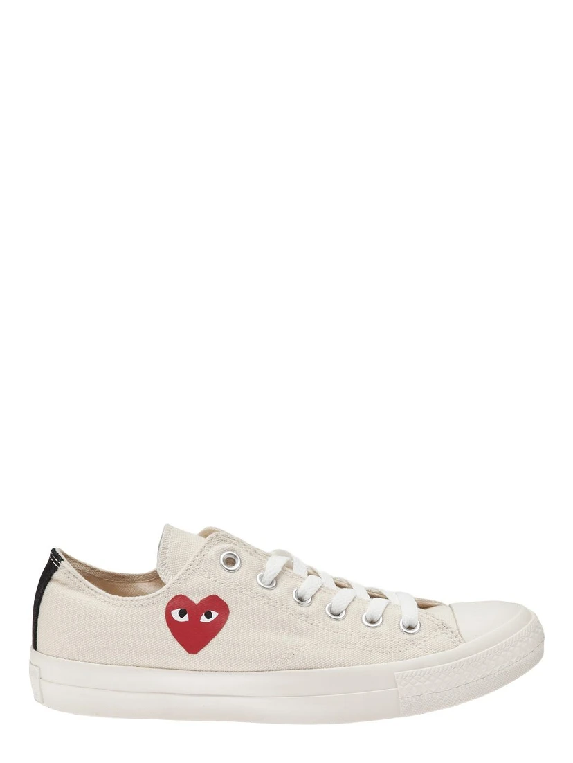 أحذية رياضية كوم دي جارسون باللون البيج