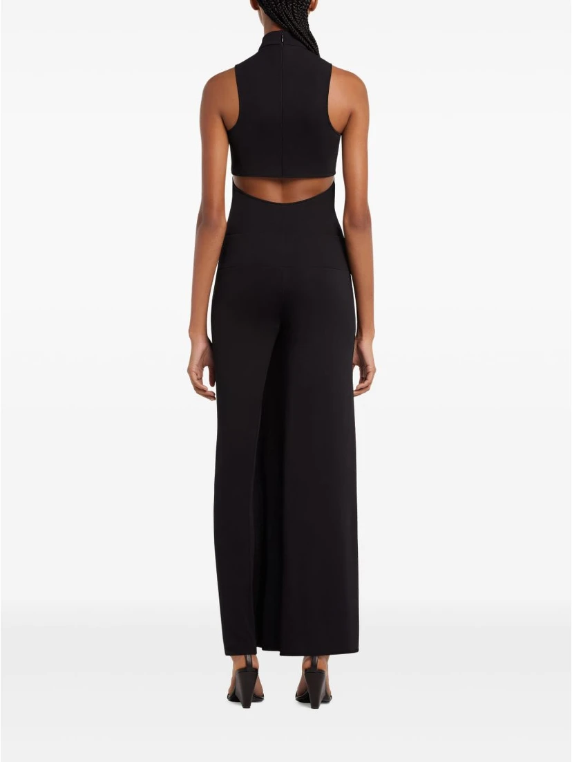 Wide-leg Trousers In Black