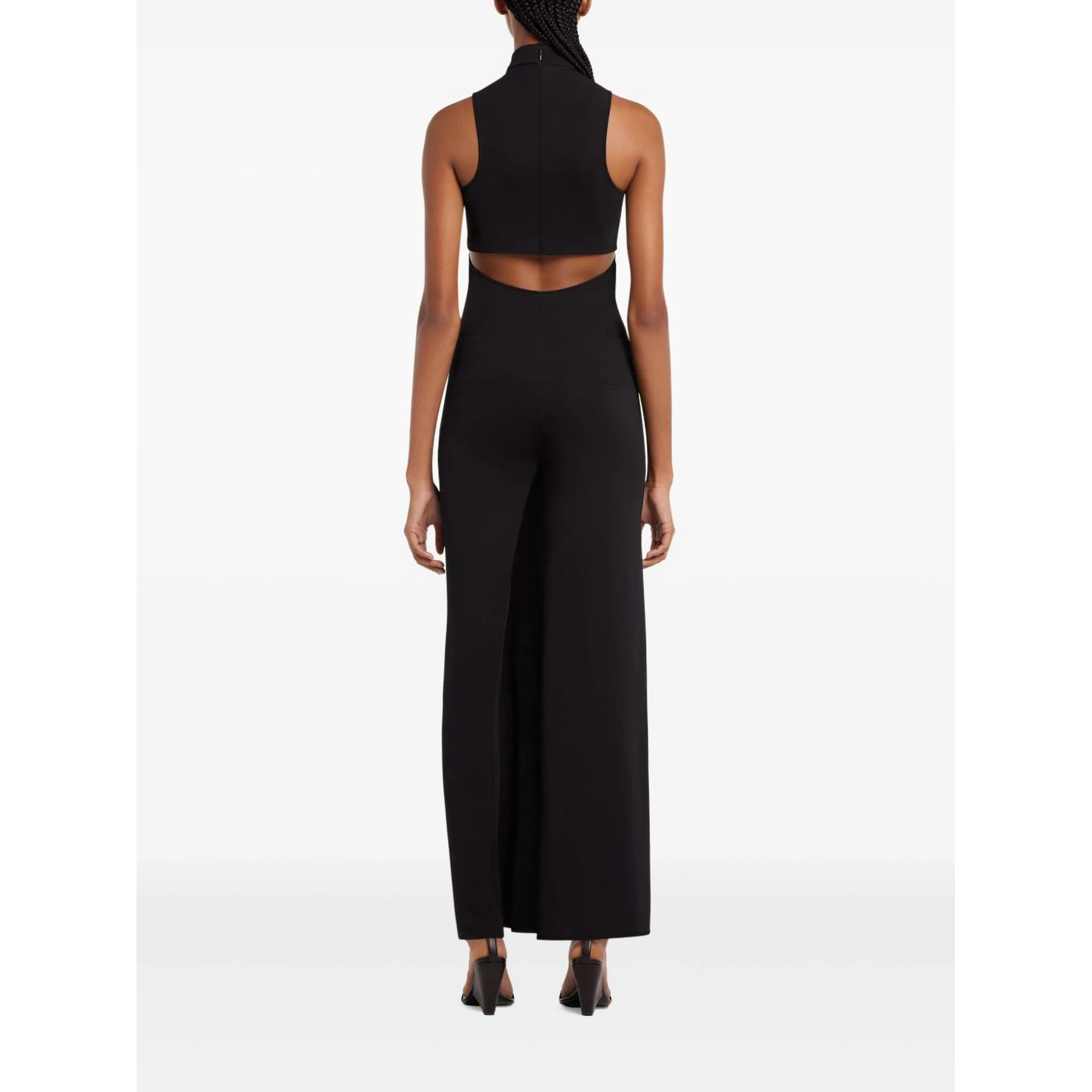 Wide-leg Trousers In Black