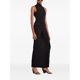 Wide-leg Trousers In Black