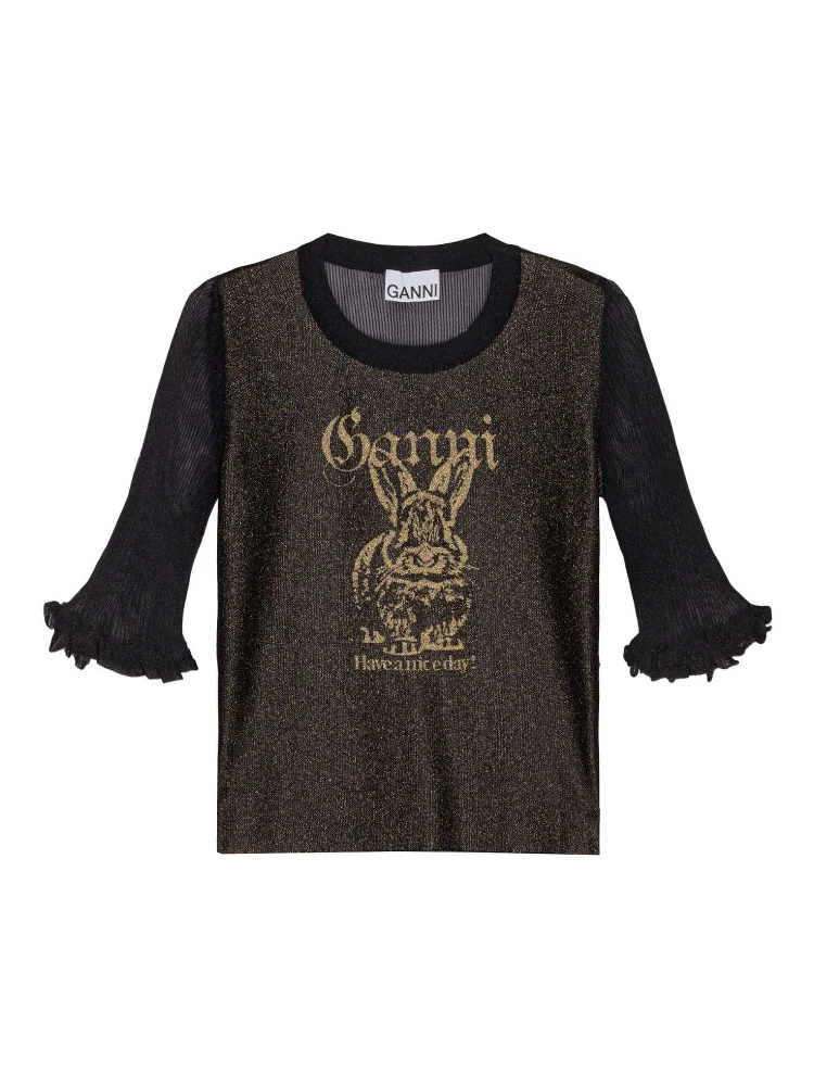 logo-jacquard T-shirt