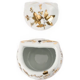 Jar Civetta Fiorata Floral Owl In White/black/gold
