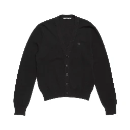 Men Scollo V Cardigan In Black