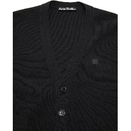 Men Scollo V Cardigan In Black