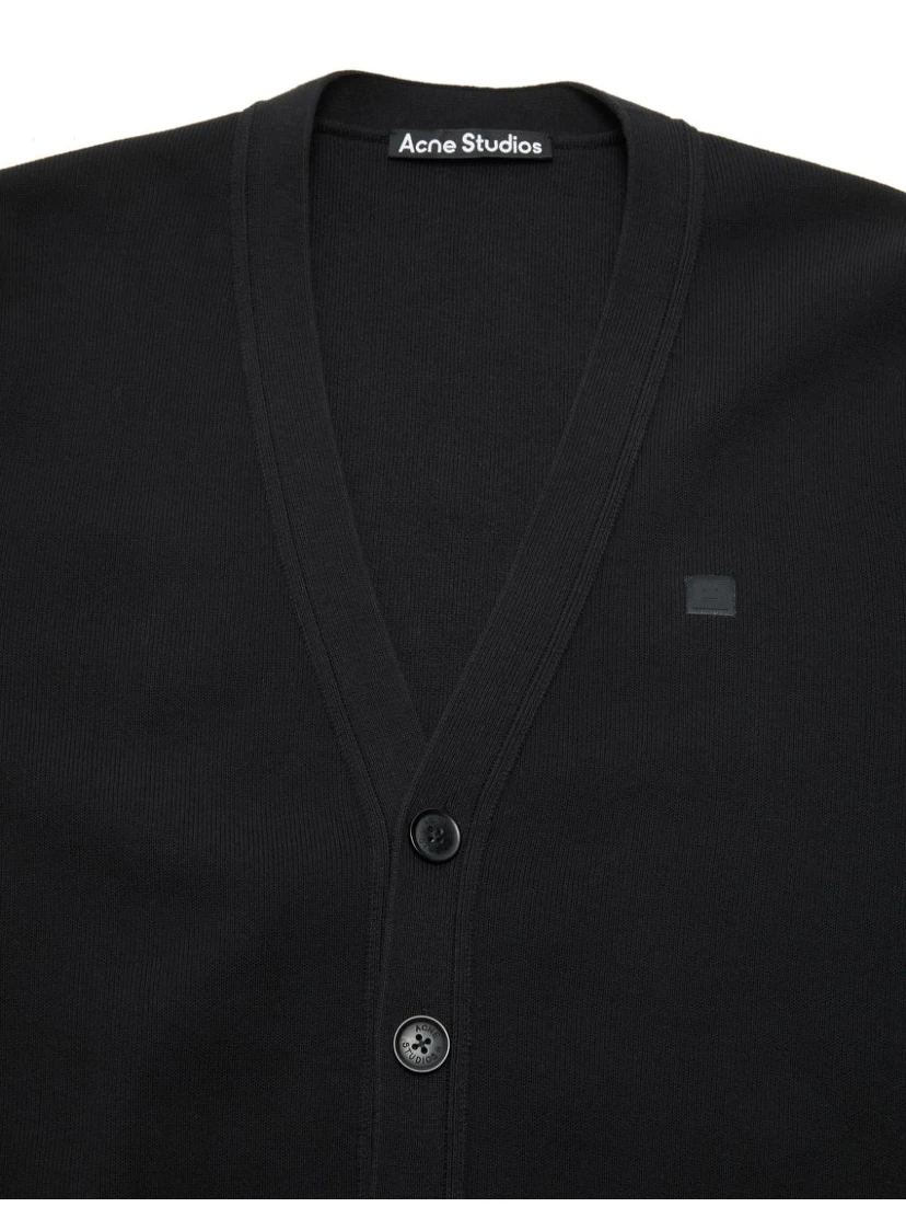 Men Scollo V Cardigan In Black