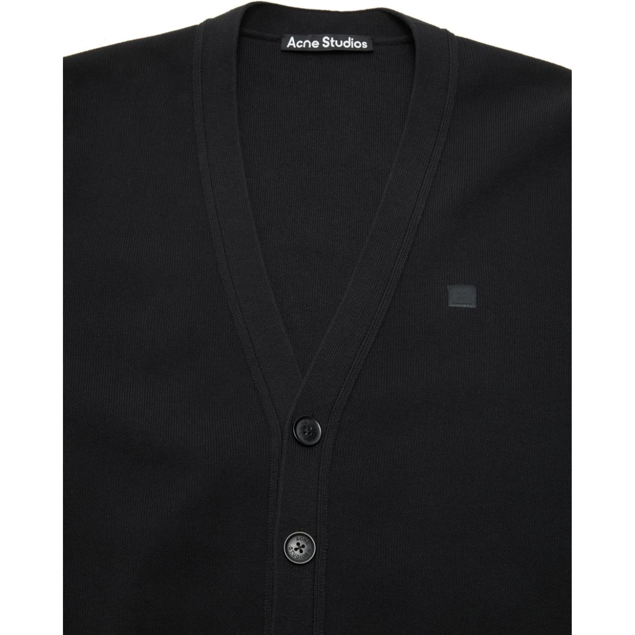 Men Scollo V Cardigan In Black