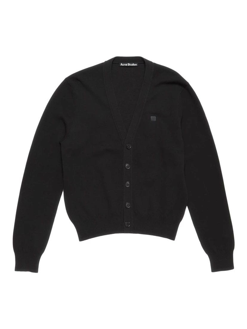 Men Scollo V Cardigan In Black