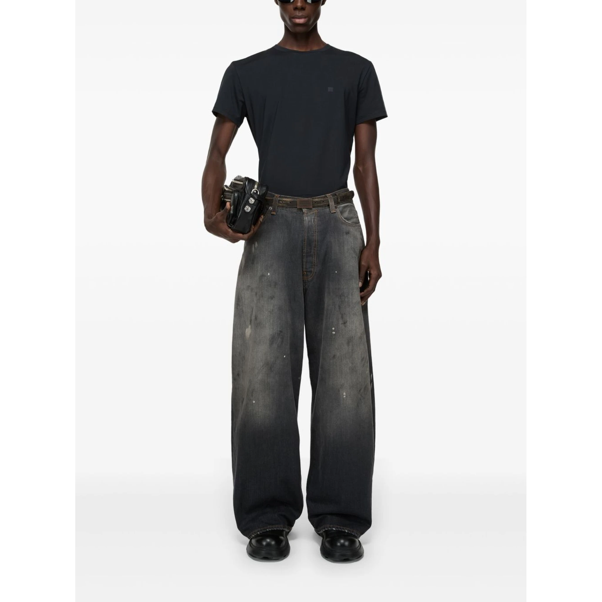 Acne T-shirts and Polos Black