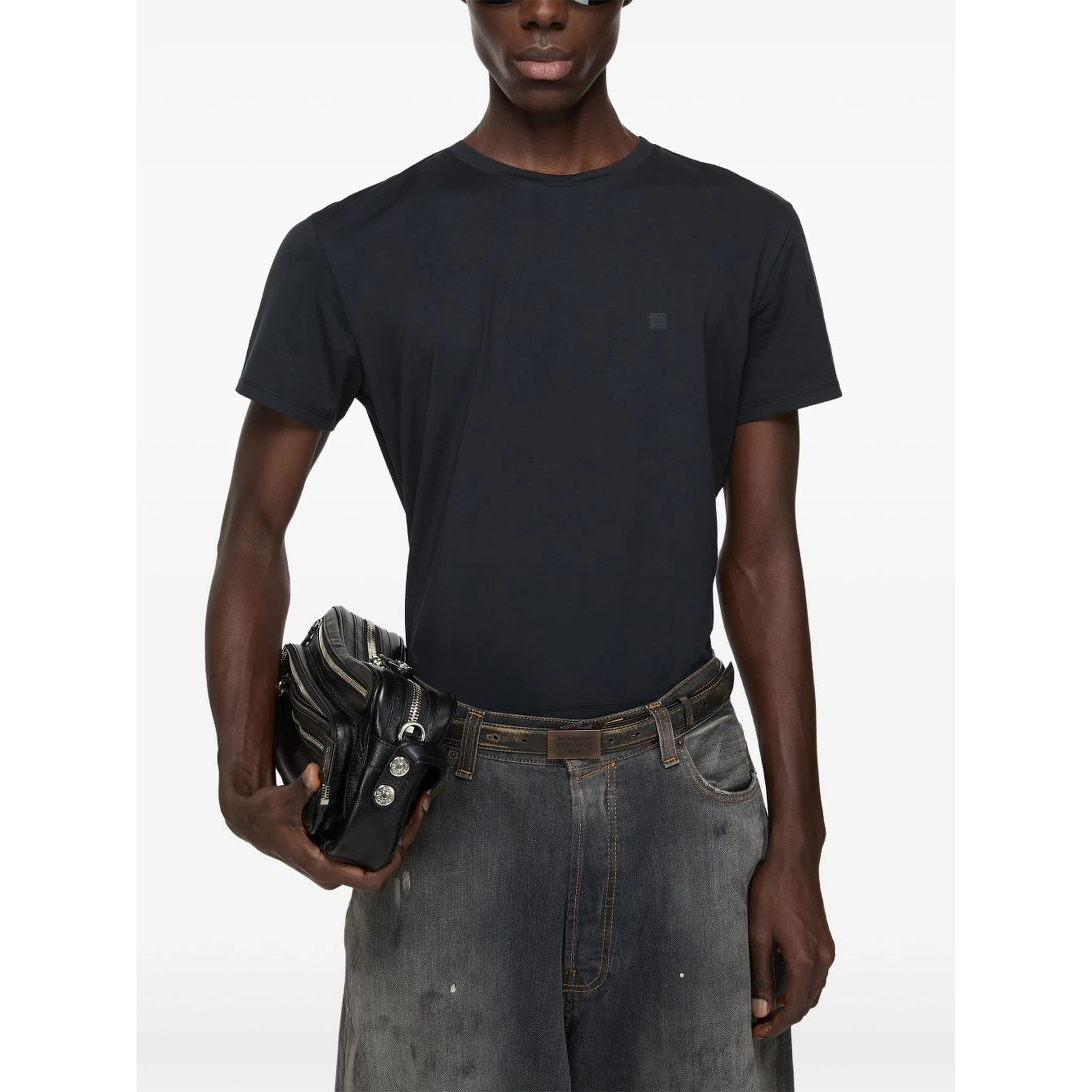Acne T-shirts and Polos Black