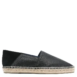 'polo' Brown Espadrillas With Braided Raphia Sole In Leather Man