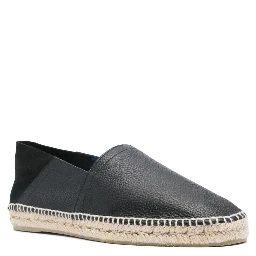 'polo' Brown Espadrillas With Braided Raphia Sole In Leather Man