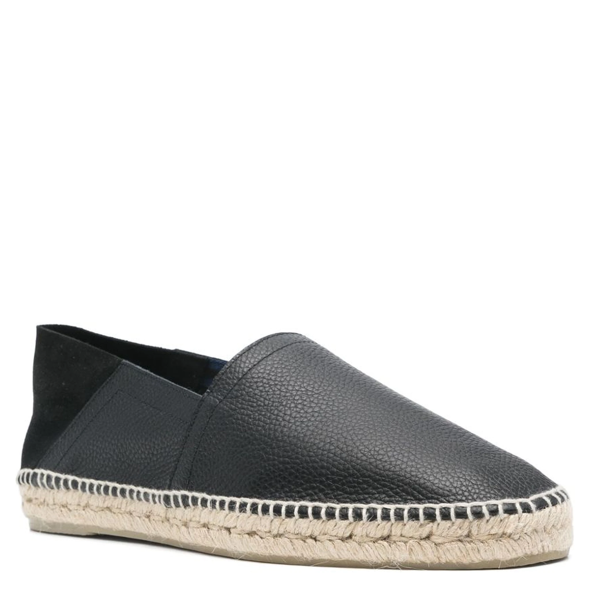 'polo' Brown Espadrillas With Braided Raphia Sole In Leather Man